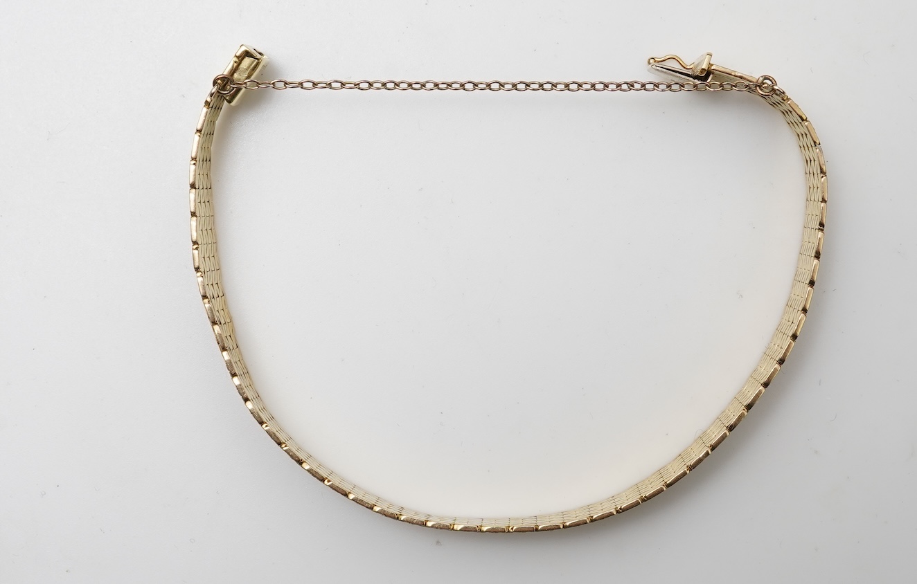 A gold bracelet
